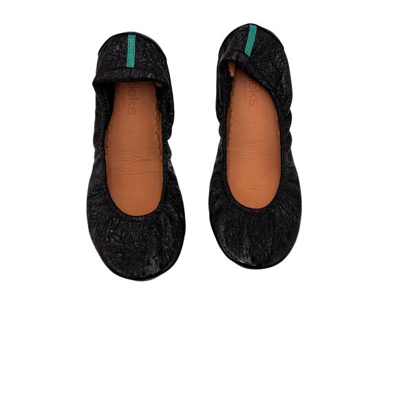 NEW Tieks Obsidian Black Ballet Flats Size 7 - Picture 3 of 9